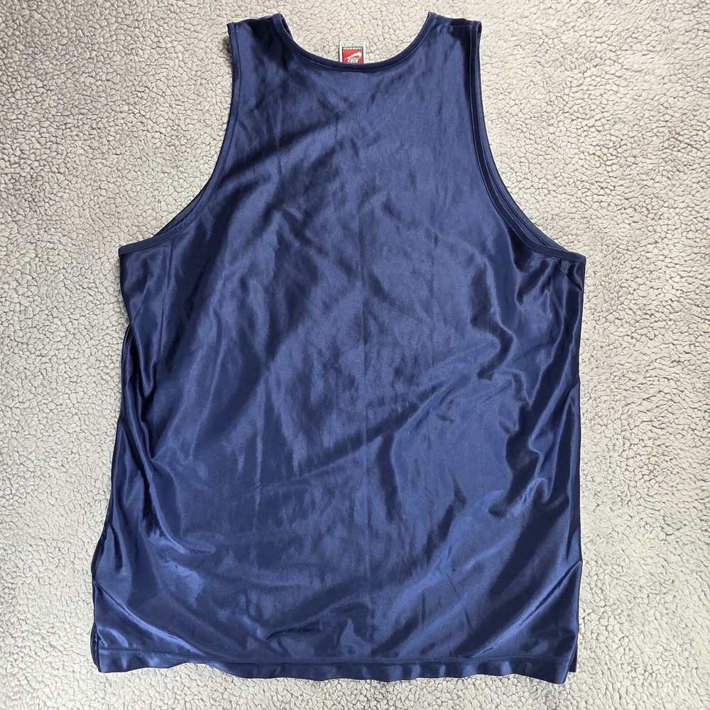 Vintage Nike Men's LRG Sleeveless Basketball Mesh Jersey Center Swoosh Blue Y2K - Picture 6 of 8